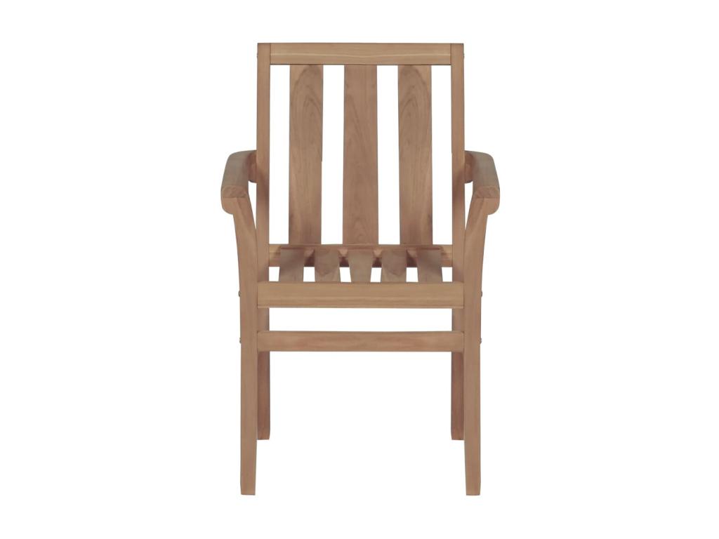 2-piece garden chairs with anthracite cushions, teak wood, 4 DMPD42356