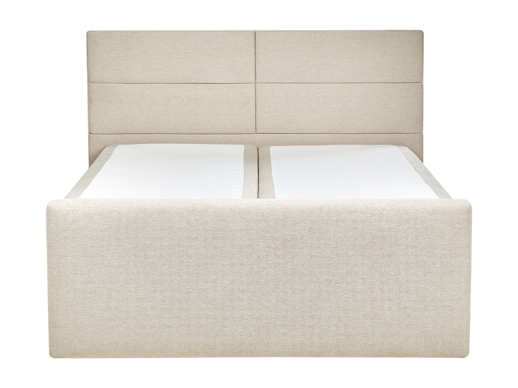 Boisona Fabric Box Spring Bed 160x200 cm Light Beige MGLE74464