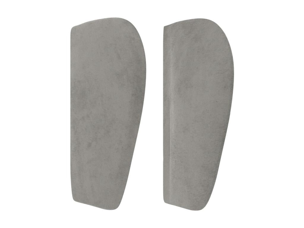 Headboard with wings, light grey, 183x23x78/88 cm, velvet, BRSR80409
