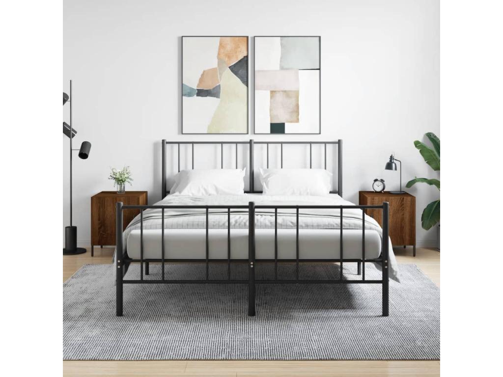 2-piece bedside tables, brown oak, 40x40x50 cm, engineered wood, GAXN36951