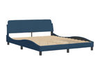 Bed with blue mattress 160x200 cm fabric LIQA29413