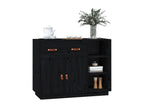 Black Buffet 98.5x40x75 cm Solid Pine Wood NGRI35997