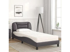 Bed with grey mattress 80x200 cm faux leather IUIZ84172