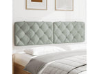 Light grey velvet headboard cushion 180cm UPRE96405