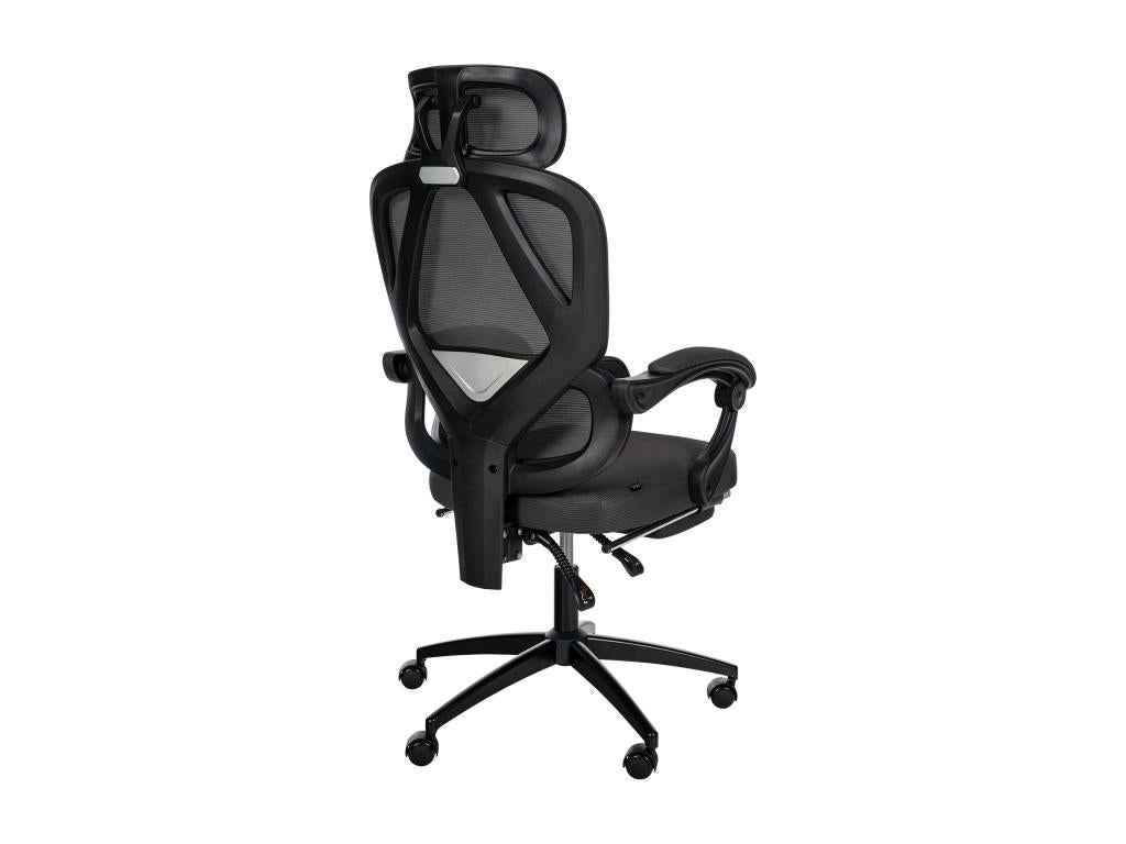 Office chair - Fabric / White - Black - Boisona KYTX50258