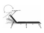 Black aluminum sun lounger/bath chair 186x58x25.5 cm 02 0012819 PQLX88718