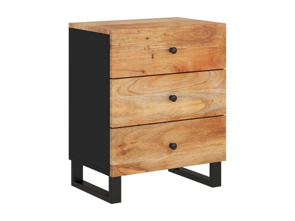 Boisona - Bedside table 50x33x62cm Solid and engineered Boisona wood CILQ72182