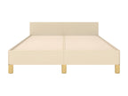 Bed frame with cream headboard 120x190 fabric UGVV94752