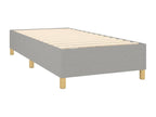 Upholstered bed base with mattress and LED light, light grey, 90x200 cm, fabric AKXQ82041