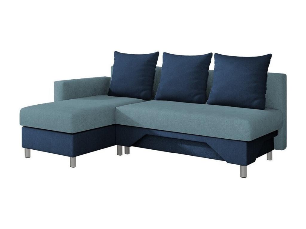 Boisona 100 Corner Sofa, Blue, Sleeping Function, Bed Box, 215x133x95cm, BDON36189