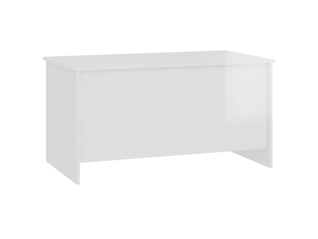 Coffee table, glossy white, 102x55.5x52.5 cm, engineered wood, VNGJ87802