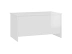Coffee table, glossy white, 102x55.5x52.5 cm, engineered wood, VNGJ87802