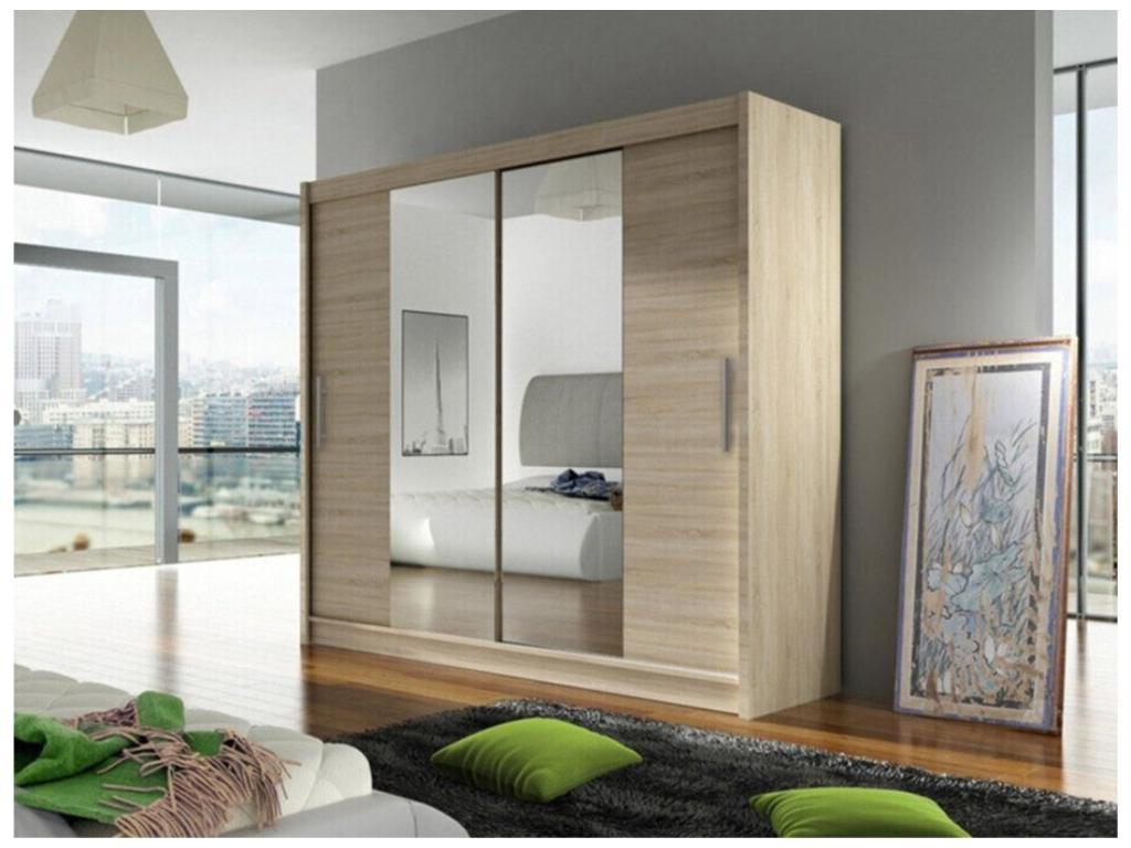 Boisona 123 Wardrobe, Boisona Oak, 215x180x58cm, Sliding Wardrobe Doors, KYTS09825