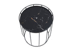 Boisona Set of 3 Round Black Side Tables/Coffee Tables DEYW71122