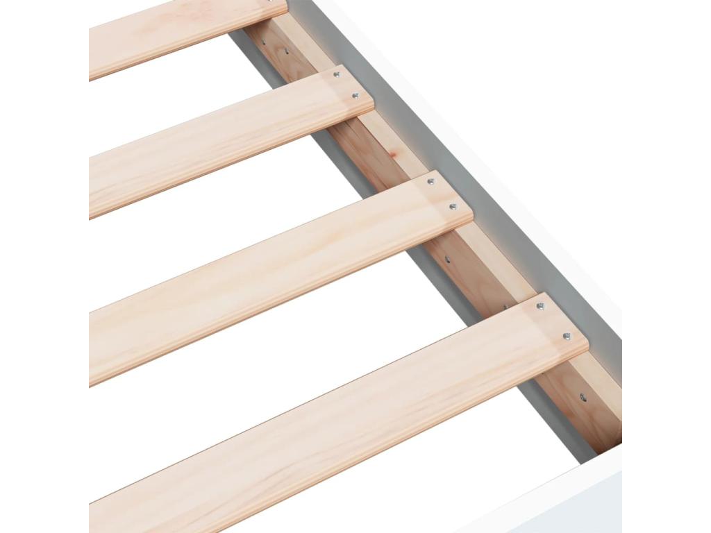White bed frame 120x190 cm engineered wood ISSE53684