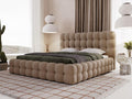Upholstered bed with storage - 120x200 - double bed - looped - brown - Boisona QSOR82276
