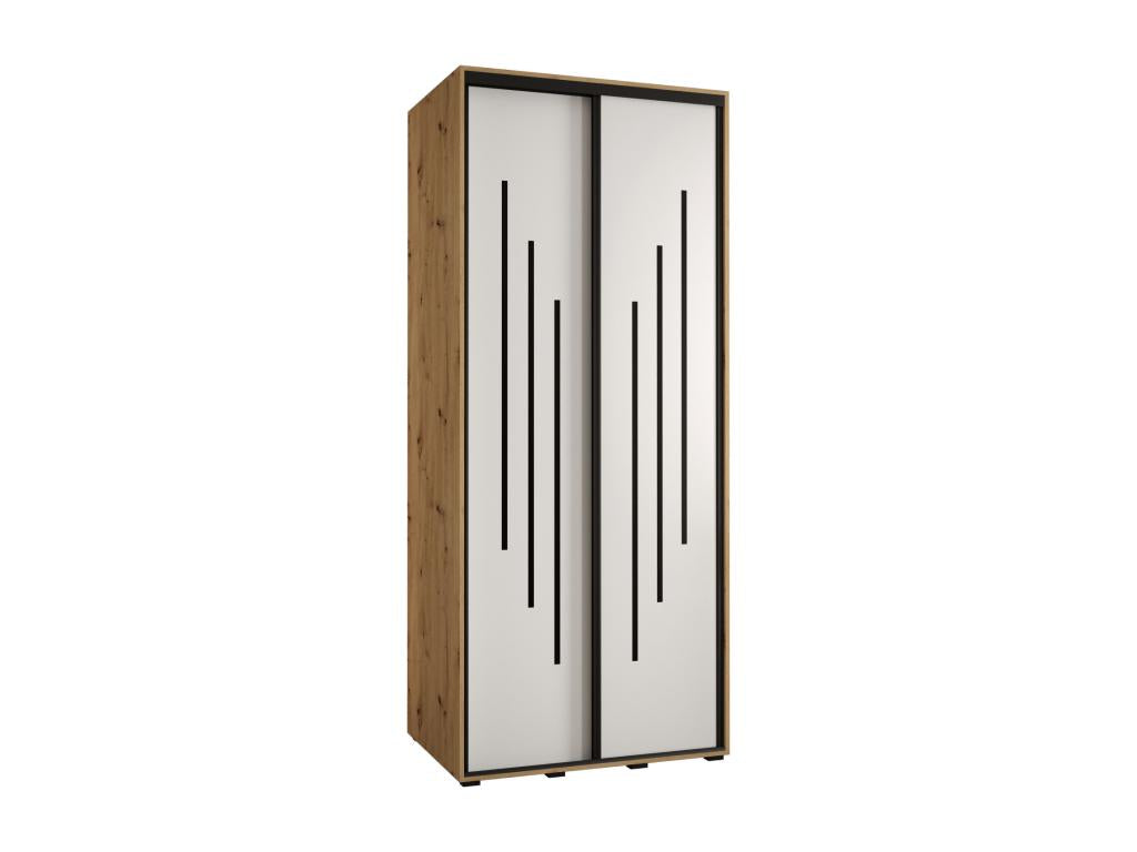Boisona 8 Sliding Door Wardrobe 235.2/120/45 2 Doors Boisona/White/Black YPTT66380