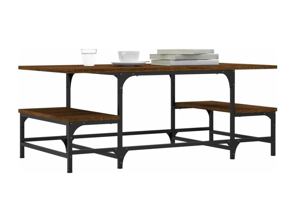 Brown oak coffee table 100x50.5x40 cm engineered wood RSDO32466