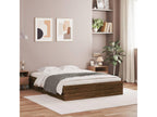 Bed frame and drawers, brown oak, 140x190 cm, engineered wood, MYZG24067