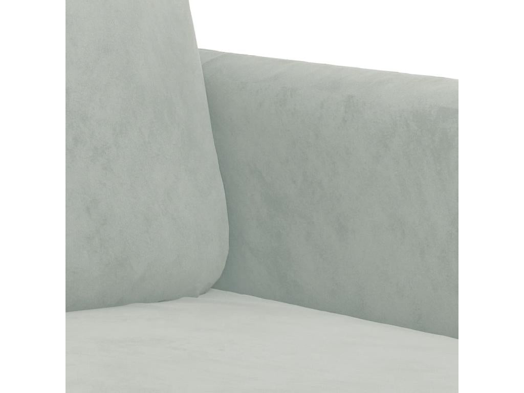 2-piece light grey velvet sofa set JSRP41426