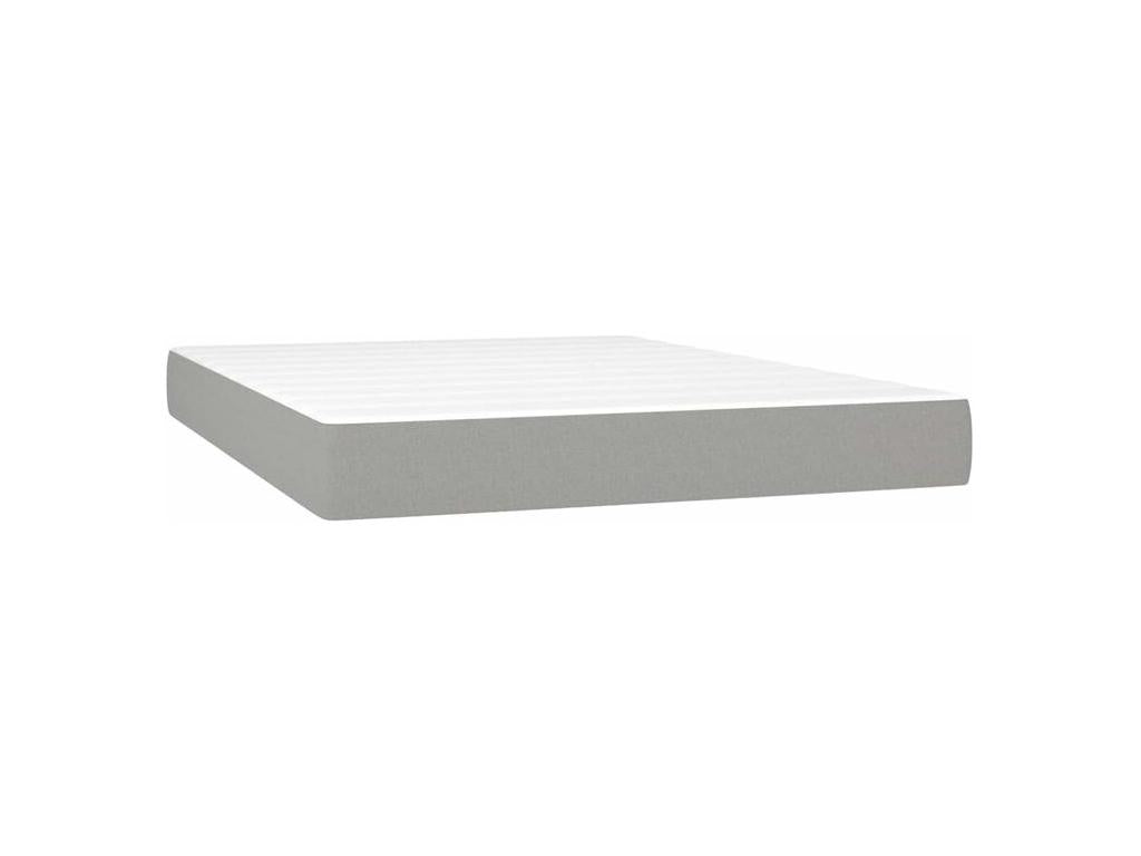 Boisona bed base with light grey mattress 140x200 Fabric OXKN90072