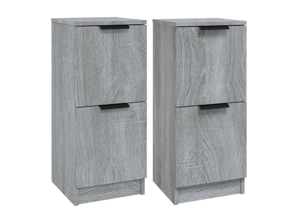 Boisona 2-piece sideboard set, grey, 30x30x70 cm, engineered wood, OCKV73177