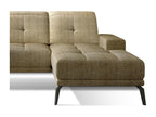 Boisona 5-seater right-hand corner sofa in mottled beige fabric, 265cm, MRQK63166
