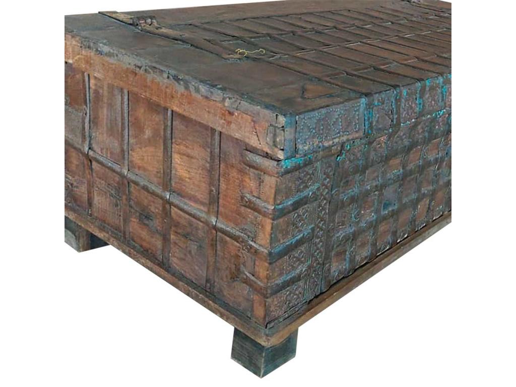 Brown wooden storage table 117x58x45h LWLV99651