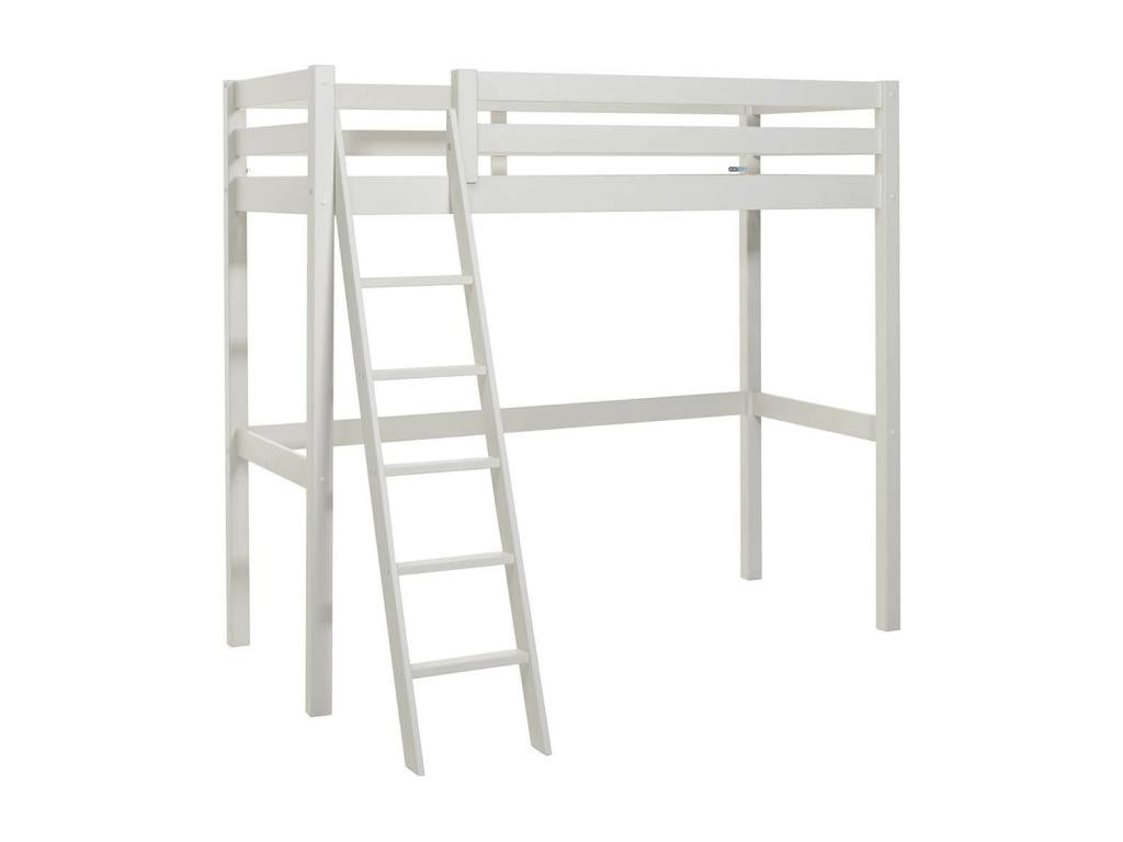 Boisona - White Mezzanine Bed 140x200cm with Armchair and Shelf JCLV03068