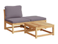 5-piece garden furniture set with cushions, solid Boisona wood, UVXH22511