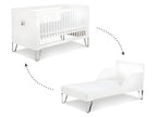 Convertible baby cot and changing table by Boisona - White NLNV39947