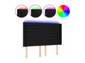 Black LED Headboard 147x16x118/128 cm Fabric JKXR53034