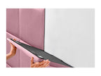 Boisona Upholstered Headboard in Quality Velvet, Boisona Interior composed of interchangeable self-adhesive panels for bedroom, pink, 220 cm WKKF10154