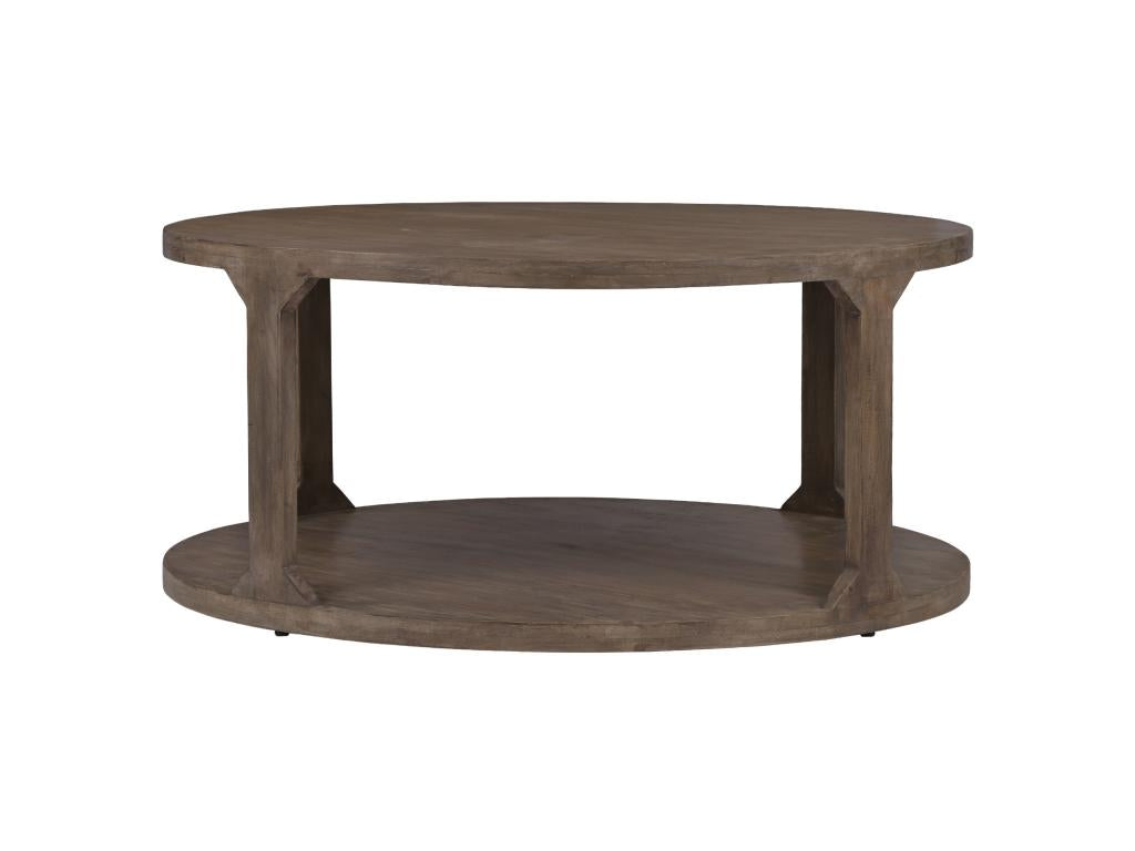 Modern round coffee table, side table, natural wood Elariva SEDJ00841