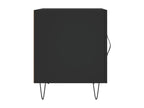 Black bedside table 40x40x50 cm engineered wood TOCS73667