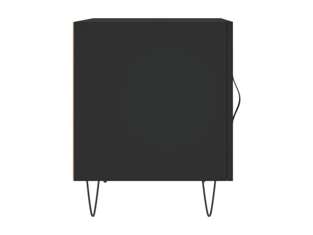 Black bedside table 40x40x50 cm engineered wood TOCS73667