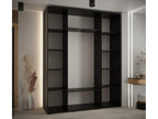 Boisona 6 Sliding Door Wardrobe 235.2/200/45 3 Doors Black/White/Gold DSXV55908