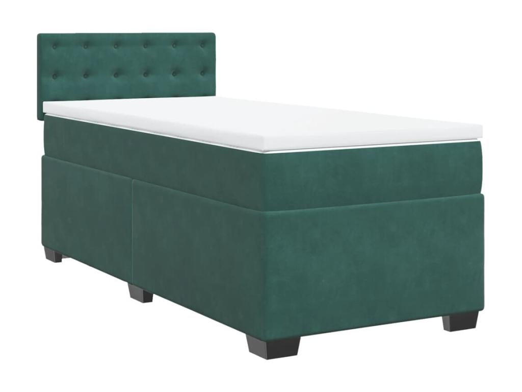 Bed base with mattress, dark green, 100x200 cm, PPJI97284