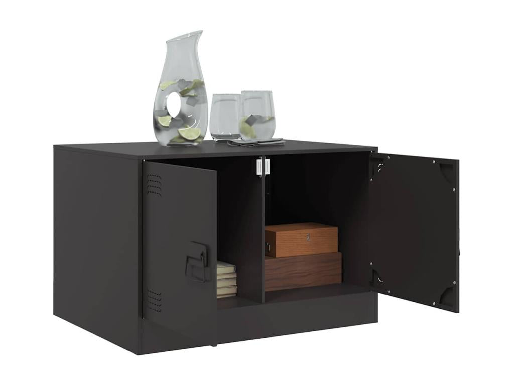 Black coffee table 67x50x44 cm steel LEXA76154