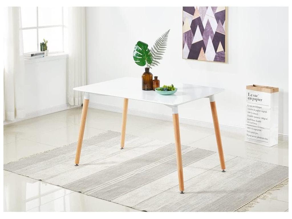 Boisona - Rectangular Scandinavian Style Table - White SVSI96191