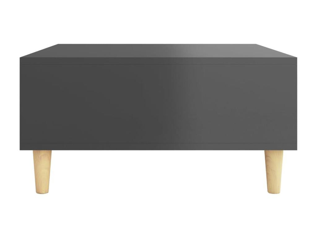 Coffee table, glossy grey, 60x60x30 cm, chipboard, IYBG04011