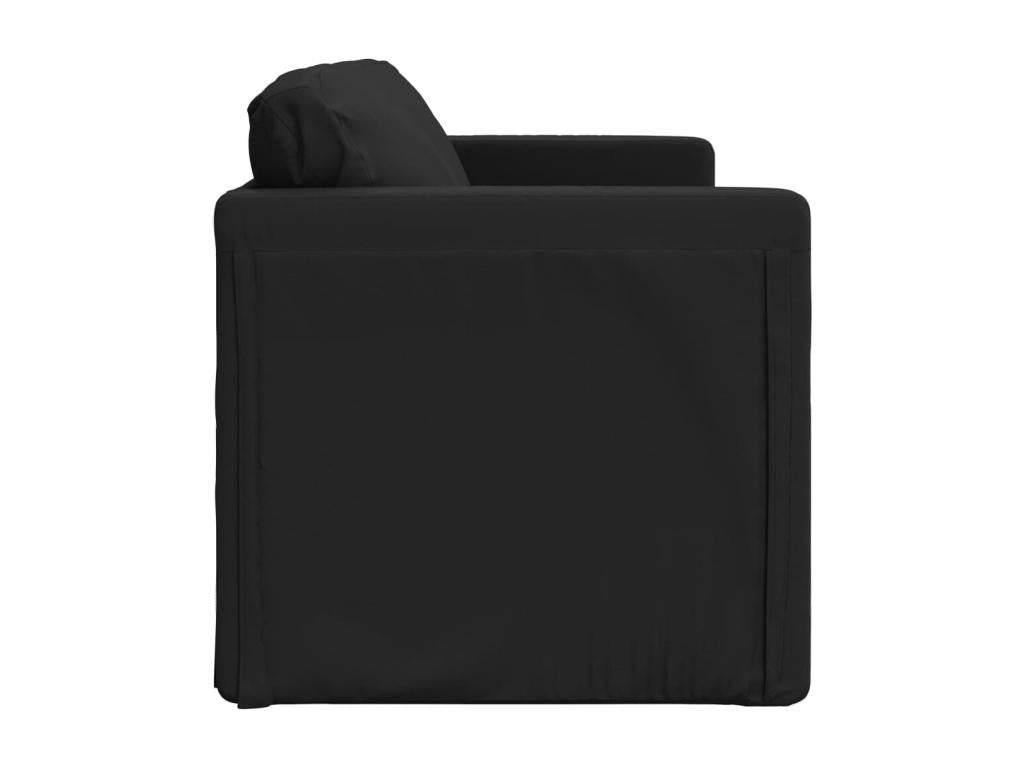 2-in-1 black sofa bed 112x174x55 cm faux leather VIYA51751