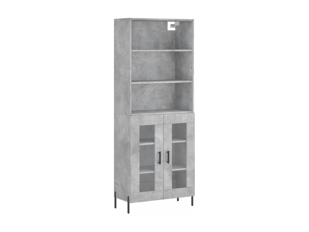 High sideboard, concrete grey, 69.5x34x180 cm, engineered wood XJOD60340