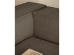 Right-hand corner sofa, 3/4 seater, in dark grey looped fabric, 250x175cm DEHJ27186