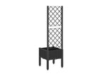 Planter with black trellis 40x40x142 PP NVNI62865