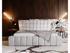 Upholstered bed with storage - 160x200 - double bed - velvet - light grey - Paris CGVU53368