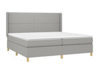 Upholstered bed base with mattress and LED light, 200x200 cm, Fabric OGBV39230