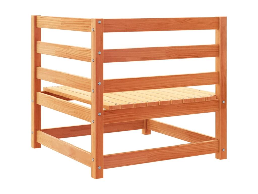 7-piece garden furniture set, brown wax finish, solid pine wood YWDX72027