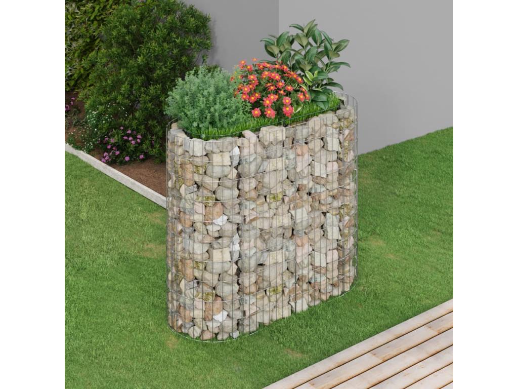 Raised Gabion Bed, Galvanized Iron, 120x50x100 cm, VOUL92177