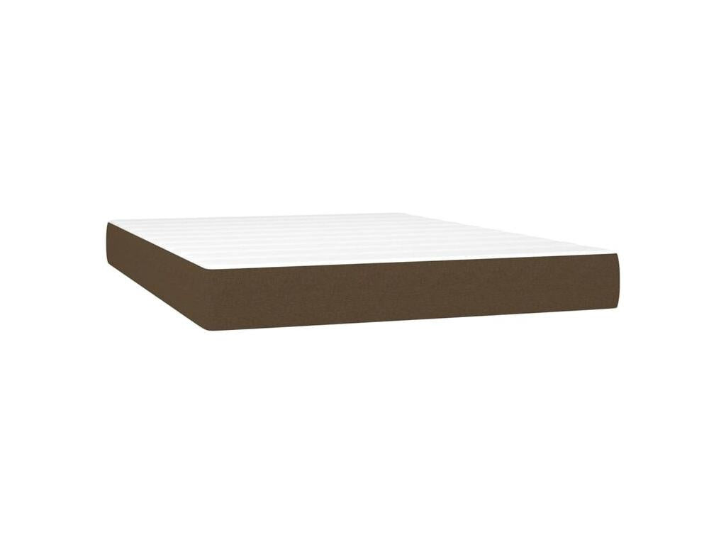 Boisona bed base with mattress, dark brown, 140x190 MKDF82986